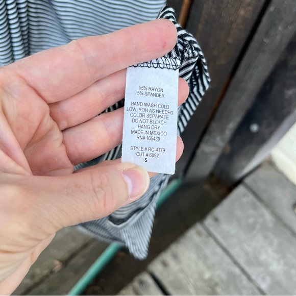 Rolla Coster Black & White Striped Twist Front Dress NWT Sz S - Picture 8 of 11